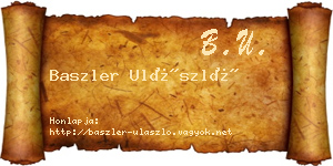 Baszler Ulászló névjegykártya